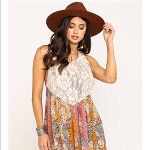 Free People Count Me In Trapeze Mini - Floral Combo